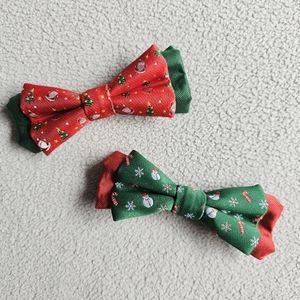 Blueberry Pet | Set of 2 Christmas Holiday Bowties